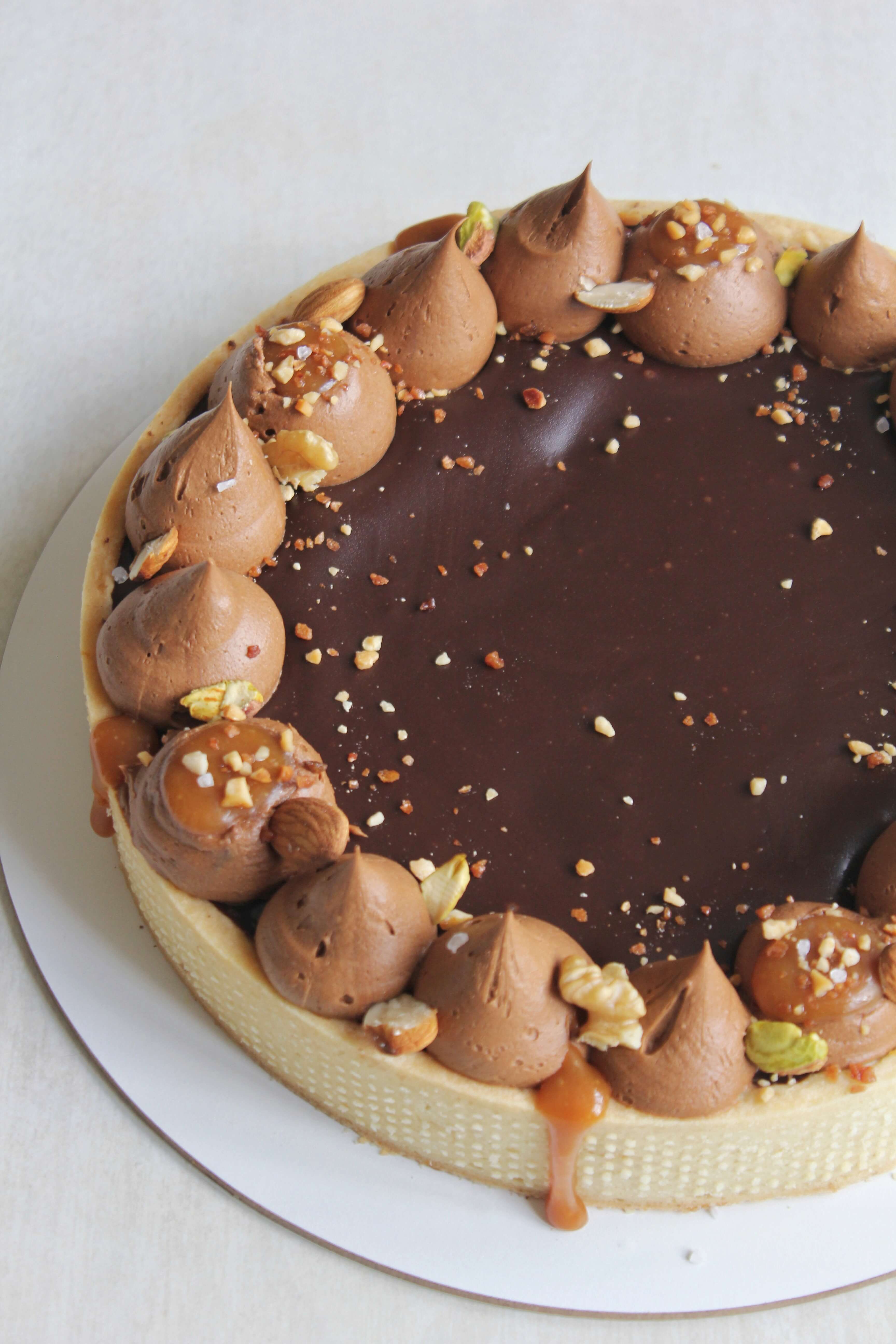 Tarta toffee frutos secos